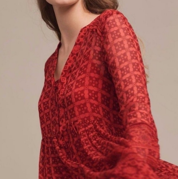 ANTHRO' MAEVE Canna Swing Dress - Picture 3 of 11